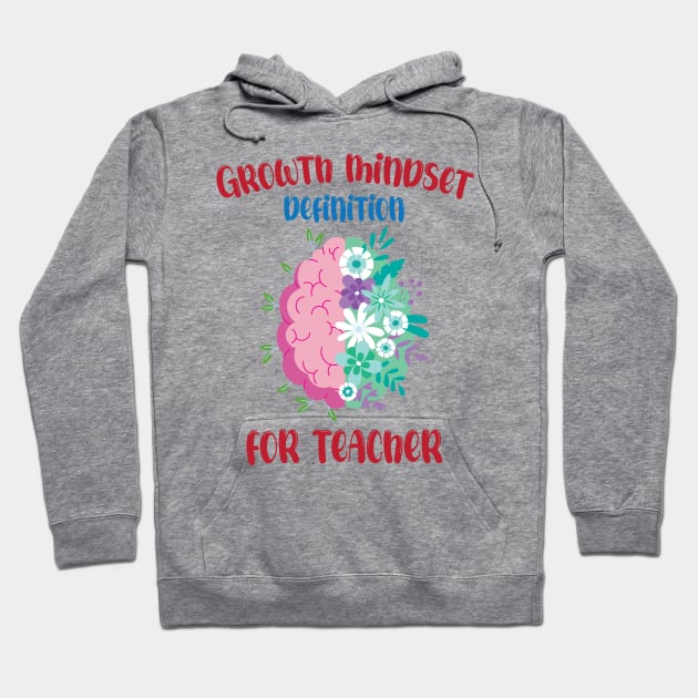 Growth Mindset Definition For Teacher Hoodie by chidadesign